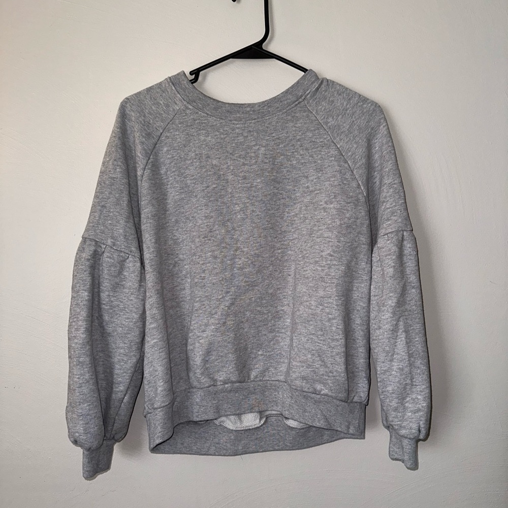 Aerie Heather Gray Textured Top